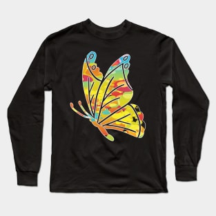 Cool butterfly colored t-shirt Long Sleeve T-Shirt